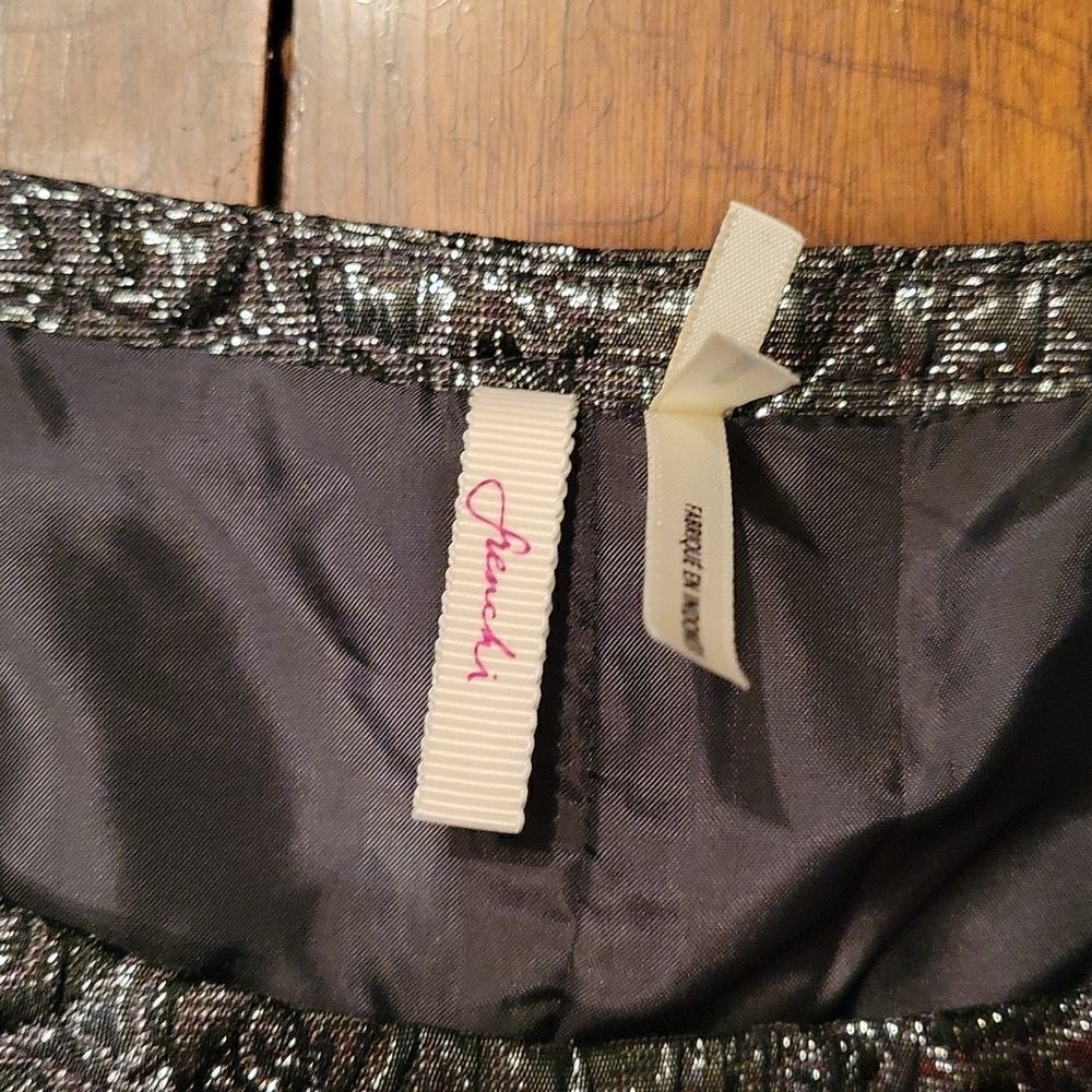 3/$30 FRENCHI Retro Rockabilly Gunmetal Brocade Fit & Flare Pullover Dress - Picture 5 of 8